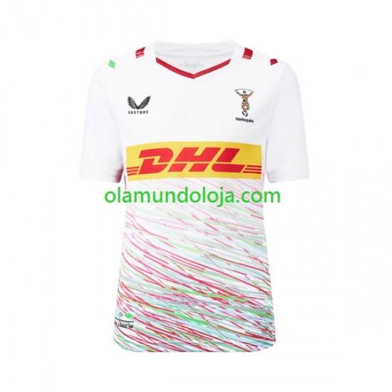 Camisola Rugby Harlequins Homem Equipamento Segundo 2024 Manga Curta